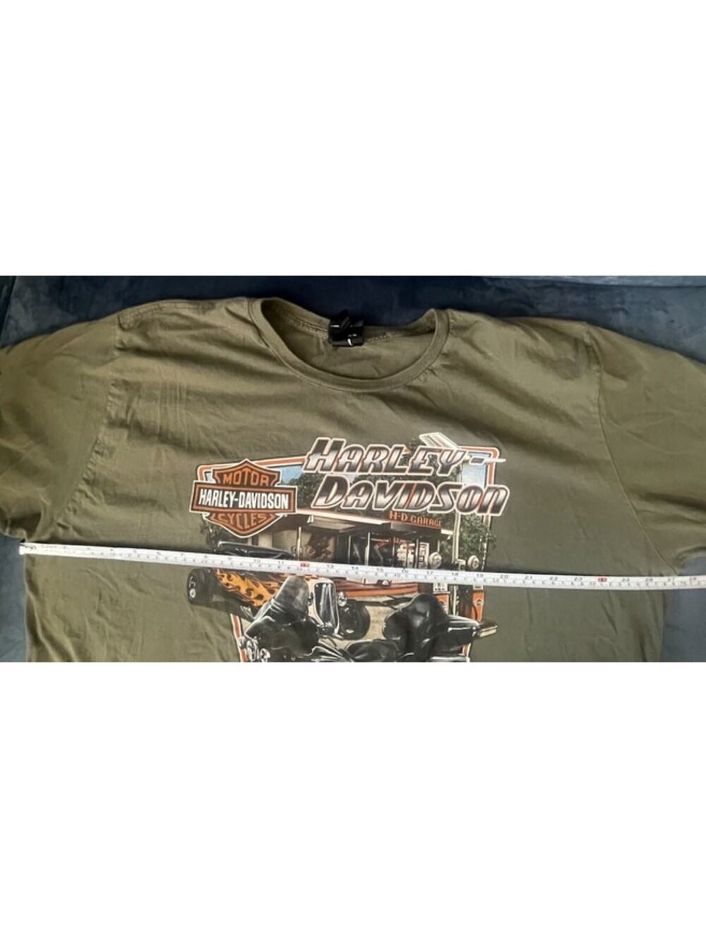 Harley Davidson T-Shirt 3XL XXXL Florida Army Green Tallahassee Short Sleeve FL - Picture 9 of 15